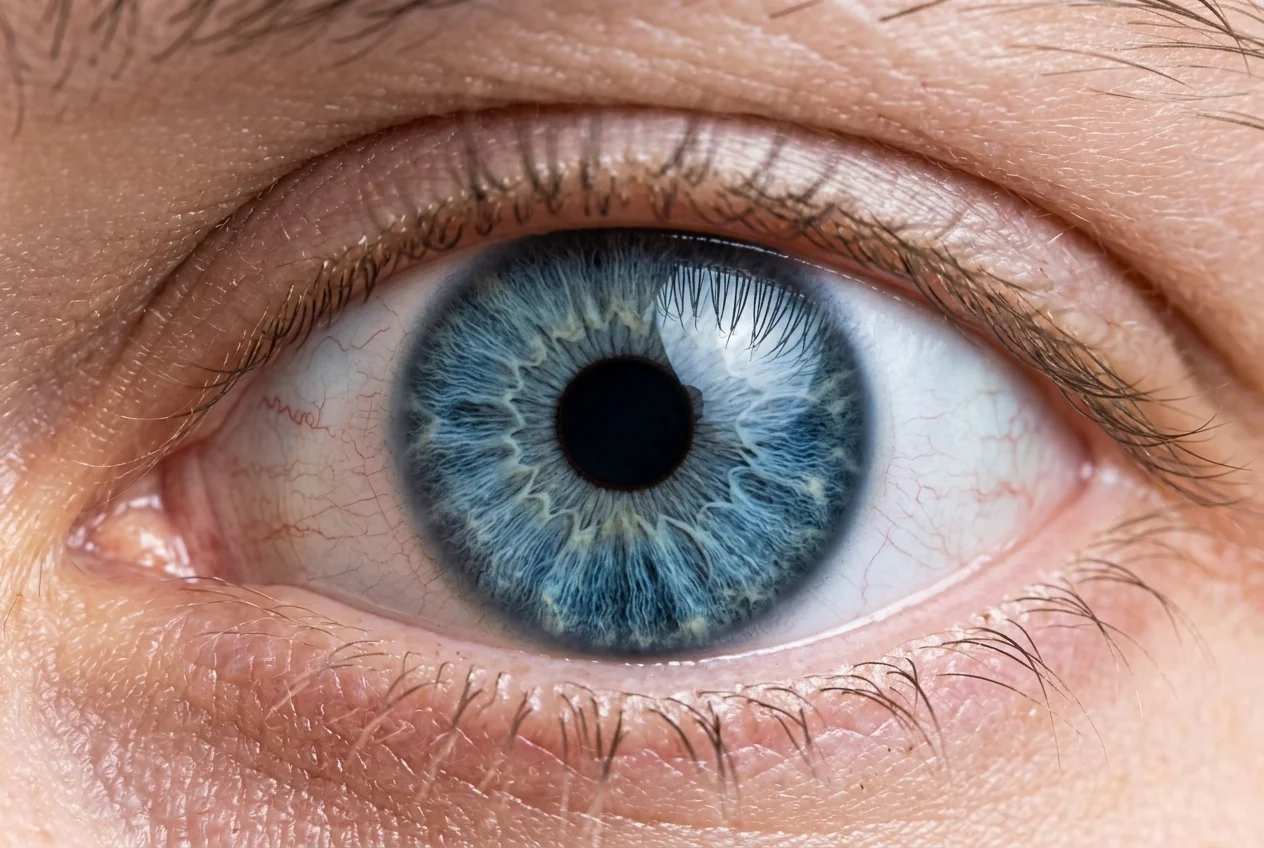 Extreme close-up of a human eye symbolizing sharp focus and mental clarity in sports